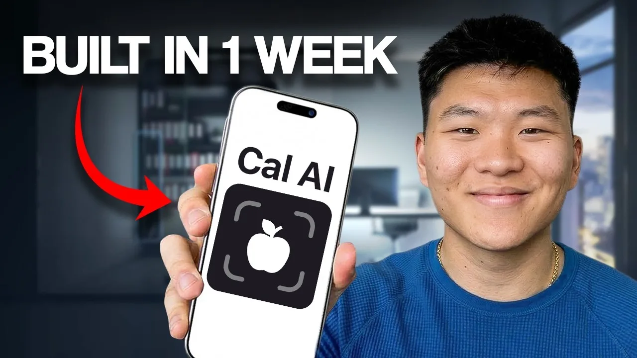 Nate Herk YouTube video thumbnail about building an AI app with 100 million dollar potential, from the channel that fueled AI Automation Society's growth to 305,000 members