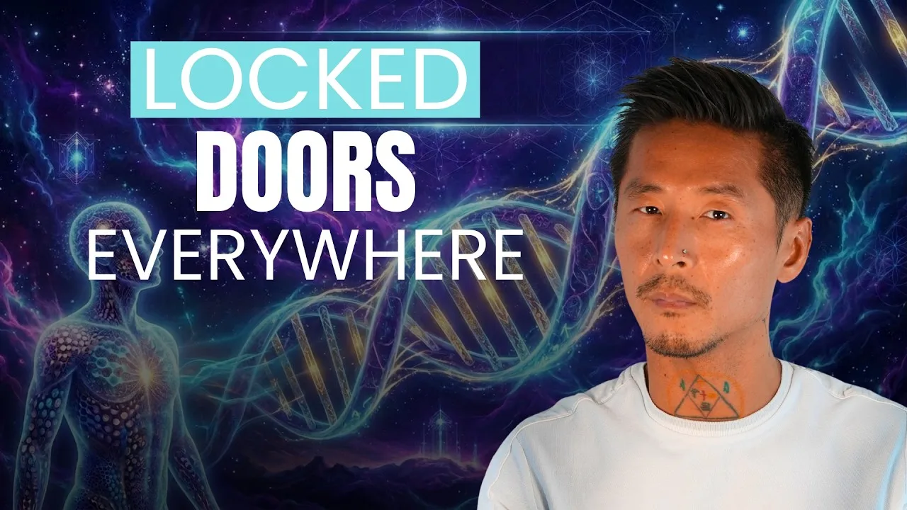 Dr. Samuel Lee YouTube video thumbnail on locked doors and DNA activation, from The Spiritual Psychiatrist channel with 241,000 subscribers