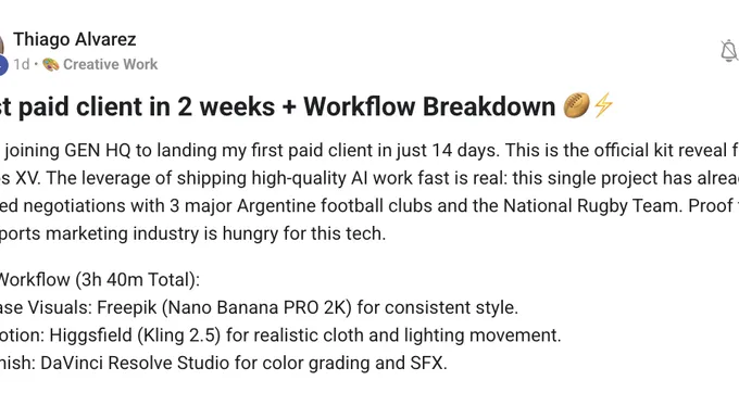 GenHQ community branded header and welcome content