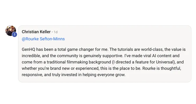 GenHQ member testimonials and success stories