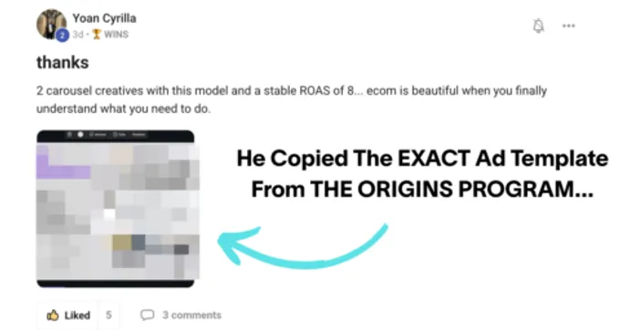 Origins community branded header and welcome content