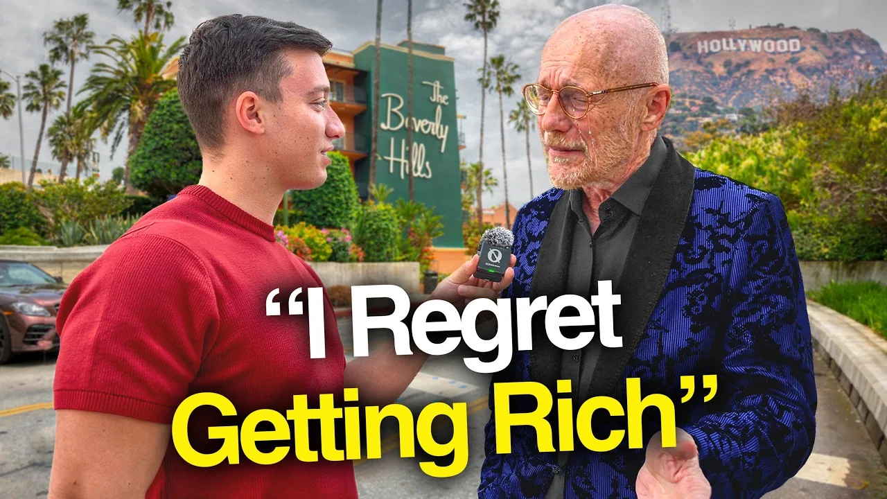 School of Hard Knocks YouTube interview with a Beverly Hills millionaire discussing the regrets of wealth, showcasing the candid interview style that powers the School of Mentors community
